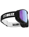 Bliz + Rave Jr Matt Black W White Logo - Light Orange/Blue
