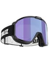 Bliz + Rave Jr Matt Black W White Logo - Light Orange/Blue - 4