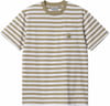 S/S Scotty Pocket T-Shirt Scotty Stripe Ammonite White + Carhartt WIP