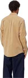 Carhartt WIP + L/S Madison Fine Cord Shirt Sable / Black - 4