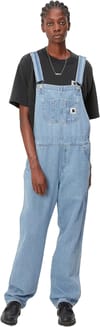 Carhartt WIP + W' Bib Overall Straight Blue Stone Bleached - 3