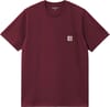 S/S Pocket T-Shirt Malbec + Carhartt WIP