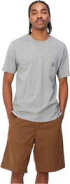 Carhartt WIP + S/S Pocket T-Shirt Grey Heather - 3