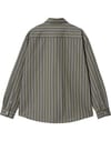 Carhartt WIP + L/S Signature Shirt Betz Stripe Office Green / Aura Stone Washed