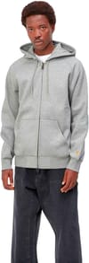 Carhartt WIP + Hooded Chase Jacket Grey Heather / Gold - 3