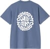 Carhartt WIP + S/S Jazzy T-Shirt Blue Iris / White - 3