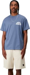Carhartt WIP + S/S Jazzy T-Shirt Blue Iris / White - 4