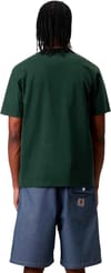 Carhartt WIP + S/S University Script T-Shirt Conifer / White - 4