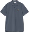 S/S Chase Pique Polo Cozy Blue / Gold + Carhartt WIP
