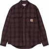 L/S Edmands Shirt Edmands Check Natural / Palisander + Carhartt WIP