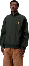 Carhartt WIP + Half Zip American Script Sweat Raven - 3