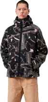 Carhartt WIP + Blevin Liner Fleece Camo Feather Tree Black - 3