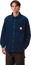 Carhartt WIP + L/S Loyde Shirt Dark Navy Rinsed - 3