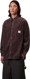 Carhartt WIP + L/S Loyde Shirt Palisander Rinsed - 3