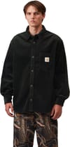 Carhartt WIP + L/S Loyde Shirt Black Rinsed - 3