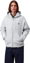 Carhartt WIP + Hooded Mack Jacket Sweat Ash Heather Black - 3