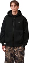 Carhartt WIP + Hooded Mack Jacket Sweat Black Wax - 3