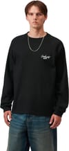Carhartt WIP + L/S Signature Rib T-Shirt Black White - 3
