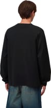 Carhartt WIP + L/S Signature Rib T-Shirt Black White - 4