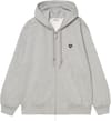 W' Hooded Small Heart Patch Jacket Grey Heather Black + Carhartt WIP