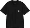 W' S/S Pocket Small Heart T-Shirt Black / Black + Carhartt WIP