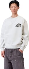 Carhartt WIP + Arch Script Sweat Ash Heather Dark Navy Stone Washed - 4