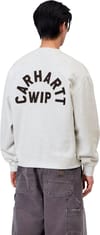 Carhartt WIP + Arch Script Sweat Ash Heather Dark Navy Stone Washed - 5