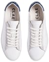 Clae + Bradley White Leather Denim Blue