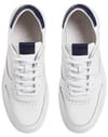 Clae + Moses White Leather Navy - 4