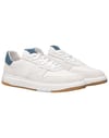Clae + Moses White Leather Blue Mirage