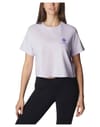 North Cascades™ Cropped Tee Purple Tint/Framed Halftone Logo Grx + Columbia