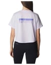 Columbia + North Cascades™ Cropped Tee Purple Tint/Framed Halftone Logo Grx