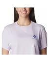 Columbia + North Cascades™ Cropped Tee Purple Tint/Framed Halftone Logo Grx - 4