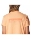 Columbia + North Cascades™ Cropped Tee Peach/Framed Halftone Logo Graphic - 3