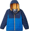 Powder Lite™ Boys Hooded Jacket Bright Indigo Collegiate Navy + Columbia