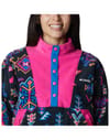 Columbia + Wintertrainer™ Fleece Pullover Black Woven Nature Print Fuchsia Fizz - 4