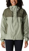 W Flash Challenger Windbreaker Safari Stone Green + Columbia