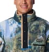 Columbia + M Helvetia Half Snap Fleece Napa Green Chasing Falls Print Black C - 4