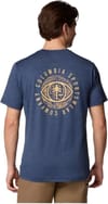 Columbia + Kwick Hike Back Graphic SS Tee Collegiate Navy Heather, Planet Watch - 3