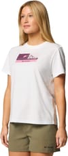 Columbia + Delta Drift Graphic SS Shirt Sea Salt, Linear Peakscape - 3