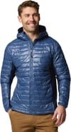 Powder Pass Hybrid Hooded Jacket Dark Mountain, Collegiate Navy + Columbia