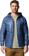 Columbia + Powder Pass Hybrid Hooded Jacket Dark Mountain, Collegiate Navy - 3