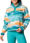 Helvetia II Printed Cropped Half Snap Teal Rogue Valley + Columbia