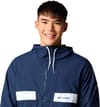 Columbia + Spire Valley Hooded Windbreaker Collegiate Navy White - 4