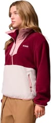 Columbia + Sequoia Grove 1/2 Zip Fleece Rich Wine Dark Stone Eraser Pink - 3