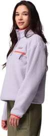 Columbia + Helvetia II Cropped Half Snap Fleece Lavender Pearl Shale Purple Zing - 3