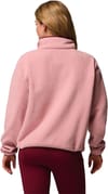 Columbia + Helvetia II Cropped Half Snap Fleece Eraser Pink Fig Rich Wine