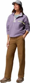 Columbia + Helvetia II Cropped Half Snap Fleece Shale Purple Lavender Pearl Ctrn - 6