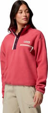 Columbia + Helvetia II Cropped Half Snap Fleece Washed Red Moonvista Dark Stone - 3
