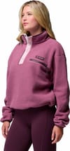 Columbia + Helvetia II Cropped Half Snap Fleece Antique Mauve Mineral Pink - 3